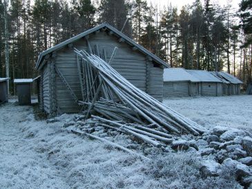 I Gambeldaln - enligt någon skulle detta vara den äldsta bevarade fäboden i Fudalen. Foto LR 2009